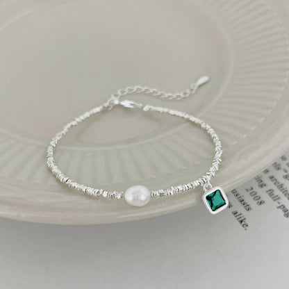 Elysion Bracelet with Pearl And Emerald