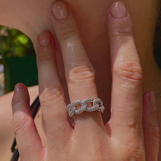 Cuban Link Ring in Silver