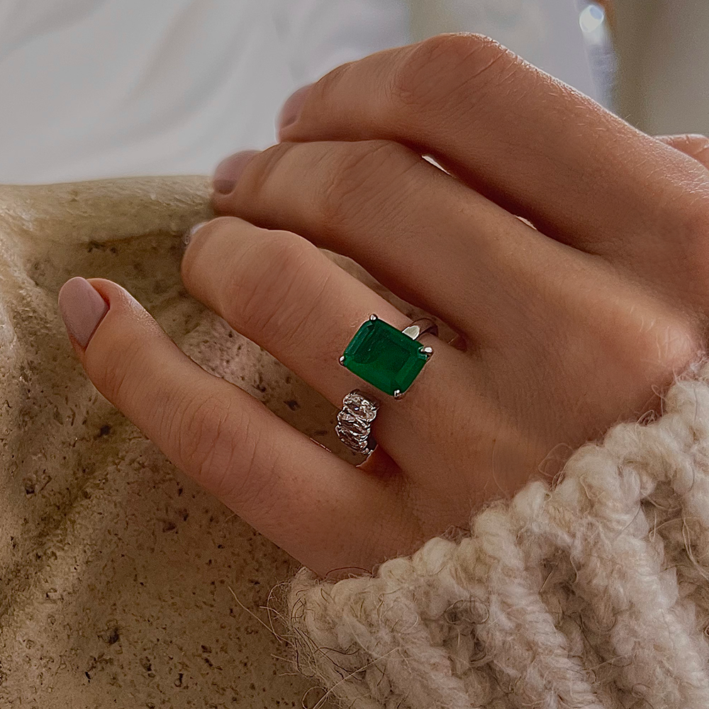 Emerald Cut Grace Ring