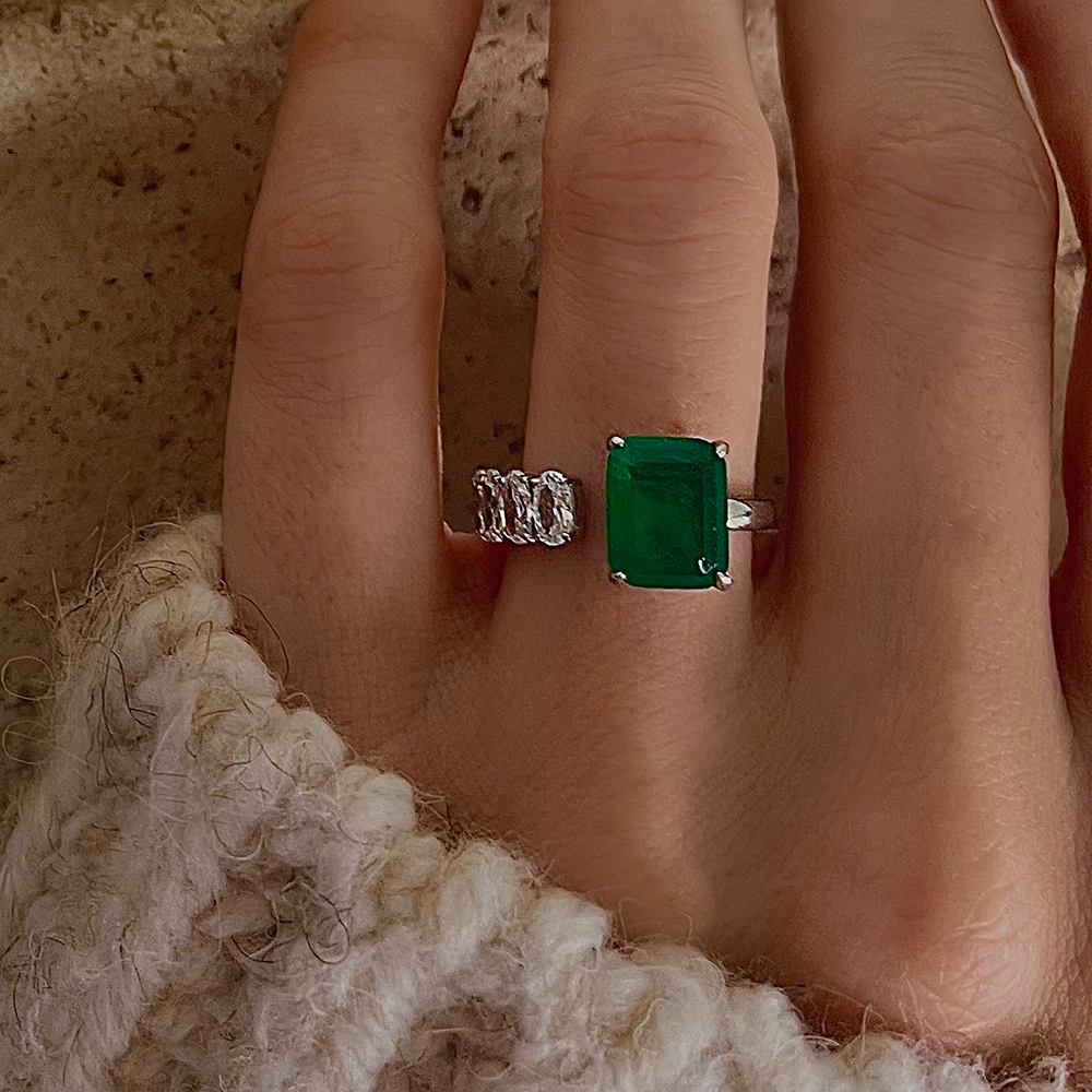 Emerald Cut Grace Ring