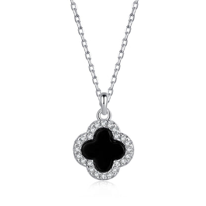 Black Shamrock Pendant