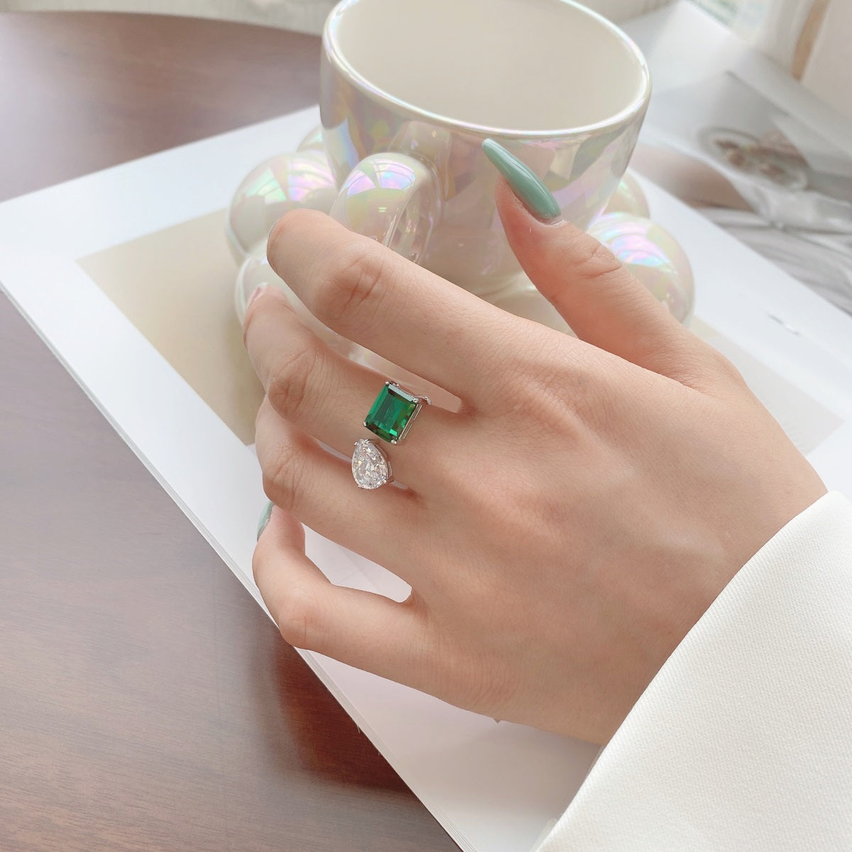 Twinflame Green Ring