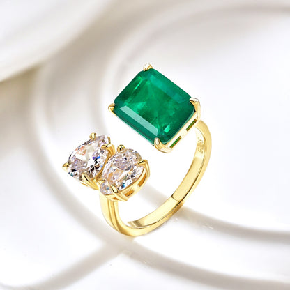 Twinflame Emerald Ring