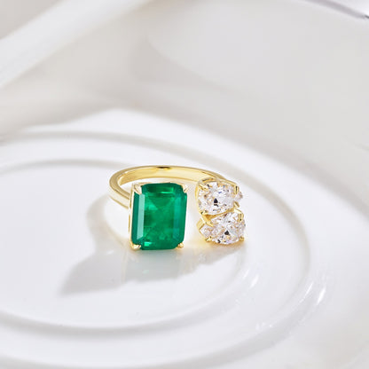 Twinflame Emerald Ring